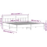  Okvir kreveta bez madraca bijeli 200x200 cm od masivne borovine | shoptok.hr
