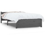  Za krevet sivi masivno drvo 75x190 cm 2FT6 jednokrevetni | shoptok.hr