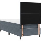 vidaXL Box Spring Krevet s Madracem Tamnosiva 80x200 cm Baršun | shoptok.hr