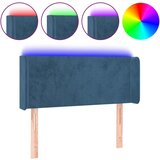 Maison Chic led posteljno vzglavje - vzglavna omarica - nočna omarica temno modro 93x16x78/88 cm žamet, (21711228) | Shoptok.si