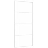  Klizna vrata od stakla ESG i aluminija 90 x 205 cm bijela | shoptok.hr