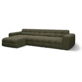 Micadoni Zelena kotna sedežna garnitura z ležalnikom (levi kot) Kendal – | Shoptok.si