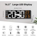MAXSTAR velika digitalna LED stenska ura z RGB-osvetlitvijo in daljincem | Shoptok.si