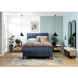 Esposa POSTELJA BOXSPRING 140 cm x 200 cm , tekstil modra | Shoptok.si