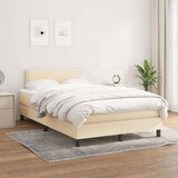  Box spring postelja z vzmetnico krem 120x200 cm blago, (20726529) Cene