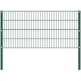 vidaXL ograjni paneli s stebrički železo 15,3x0,8 m zeleni | Shoptok.si