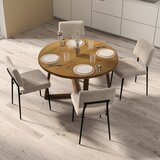 Bessagi Home Raztegljiva Jedilna Miza Miley, Hrast, 120-160x120 | Shoptok.si