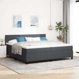  Zajemalna postelja z vzmetnico Temno siva 200x200 cm Plišasta tkanina, (22083523) | Shoptok.si