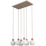  Luster BALLO na sajli, 6xE14/10W/230V, bež Slike