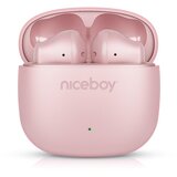 Niceboy beans 4 pop - bežične slušalice 200 mah + 2x 30 mah IPX4 ružičaste Cene
