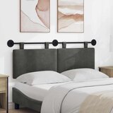  Viseće uzglavlje kreveta Kordura tekstil - Tamno siva 120 cm bez LED | shoptok.hr
