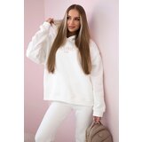 Kesi Insulated cotton set, sweatshirt with embroidery + ecru trousers | shoptok.hr