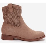 S. BARSKI Women's Flat Heeled Ankle Boots with Openwork Pattern S.Барски | ePonuda.com