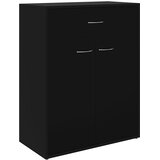  Komoda crna 60 x 30 x 75 cm od konstruiranog drva | shoptok.hr