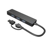 Natec HUB USB-C 3.0 MAYFLY 4-PORTS + USB-A ADAPTER | shoptok.hr