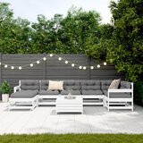  8-dijelni set vrtnih sofa bijeli od masivne borovine | shoptok.hr