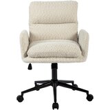 MID.YOU VRTLJIVI STOL kovina, tekstil črna, bež | Shoptok.si