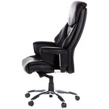 MID.YOU Pisarniški Stol Prado, Črna, Pravo Usnje | Shoptok.si