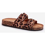 Boto Ladies Slippers With Clear On Cork Sole Leopard Brown Sercele | Shoptok.si
