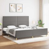  Okvir za krevet bez madraca tamnosivi 200x200 cm od tkanine | shoptok.hr