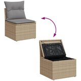  11-dijelni set vrtnih sofa s jastucima bež od poliratana | shoptok.hr