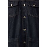 Trendyol Dark Blue Regular Denim Trench Coat | Shoptok.si