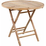  5-dijelni sklopivi vrtni blagovaonski set od bambusa Bež 40 x 40 x 7 cm | Shoptok.si