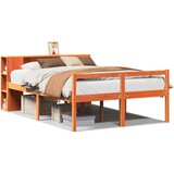 Krevet s regalom za knjige bez madraca 140x200 cm masivno drvo | shoptok.hr