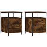  Noćni ormarići 2 kom boja hrasta 44x45x60 cm konstruirano drvo | shoptok.hr