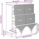  Ormar s ladicama Bijela visokog sjaja 66 x 34,5 x 87 cm | shoptok.hr