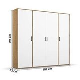 Rauch Möbel OMARA S KLASIČNIMI VRATI, bela, hrast artisan | Shoptok.si