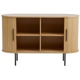 Unique Furniture Komoda u dekoru hrasta s kliznim vratima u prirodnoj boji 120x76x45 cm Nola – | shoptok.hr