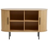 Unique Furniture Komoda v hrastovem dekorju z drsnimi vrati v naravni barvi 120x76x45 cm Nola – | Shoptok.si