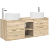  Set namještaja za kupaonicu 3 kom. Hrast sonoma Smeđa 49,5 x 44,5 x 65,5 cm | Shoptok.si