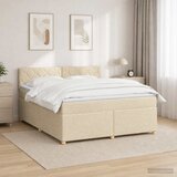  Boxspring krevet s madracem Krem 160 x 200 cm Tkanina 160 x 200 x 100.5 cm | Shoptok.si