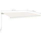  Ročno zložljiva tenda 500x350 cm krem, (20728569) | Shoptok.si
