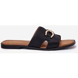 EVENTO Women's Flat Sandals With Decorative Detail Black Amiresna | shoptok.hr