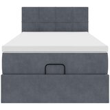 vidaXL otomanski okvir kreveta s madraca tamnosivi 90x200cm baršunasti | shoptok.hr