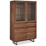 Furnhouse Rjava vitrina v orehovem dekorju 110x190 cm Tokyo – | Shoptok.si