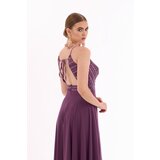 Carmen Plum Halter Sequined Long Evening Dress. | ePonuda.com