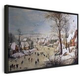  Slika - Pieter Bruegel the Elder – Winter Landscape with Birdtrap 60x40 U crnom drvenom okviru | shoptok.hr