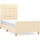 Okvir za krevet bez madraca krem 100 x 200 cm od tkanine | shoptok.hr