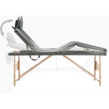  Stol za masažu s 4 zone i drvenim okvirom antracit 186 x 68 cm | Eponuda.com