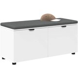  Klupa za hodnik s jastukom s policom Bijeli 100 x 38 x 46 cm | shoptok.hr