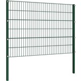  Panel za ogradu sa stupovima željezni 13 6 m zeleni | shoptok.hr