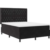  Krevet s opruga kutije s madracem Crna 160 x 200 cm Baršun | shoptok.hr