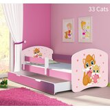  Dječji krevet ACMA s motivom, bočna roza + ladica 140x70 cm 33 Cats | shoptok.hr