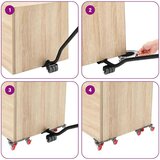 vidaXL Kolesa za pohištvo 4 kosi z dvigalom 14,5 x 13,5 x 4 cm jeklo 400 kg | Shoptok.si