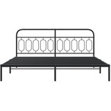  Metalni okvir za krevet s uzglavljem crni 200x200 cm | shoptok.hr