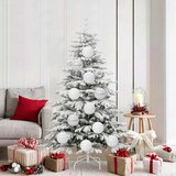 vidaXL Set Božićnih Ukrasnih Kuglica 9 pcs Bijelo | shoptok.hr